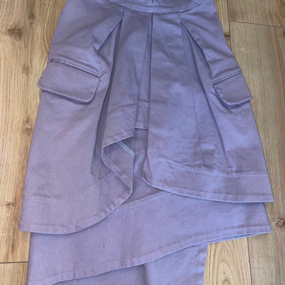 Preen By Thornton Bregazzi Purple Cut Out Tulip Casual Dress - Picture 7 of 14